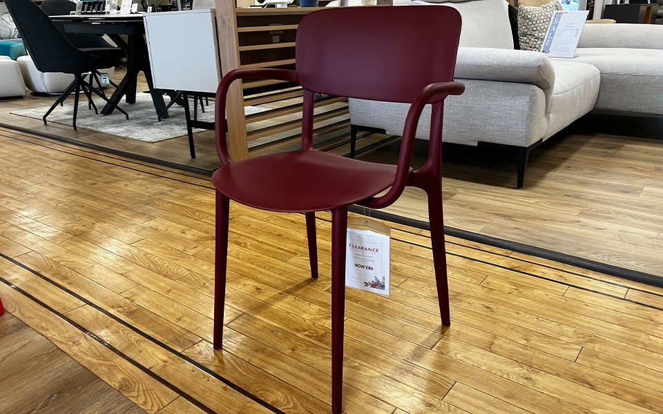 Liberty Chair
Oxide Red
Was £125 Now £85 Liberty Chair
Oxide Red
Was £125 Now £85